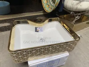 White and Gold Pedicure Basin