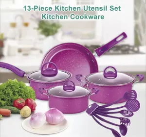 Non-Stick Pots and Pans Set 13-Piece Kitchen Utensil Set