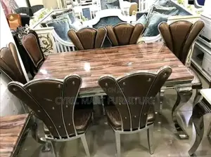 Dining Sets With 6 Seater Brown Color