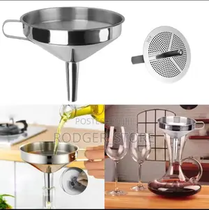 Stainless Steel Funnel Kitchen Oil Liquid Metal Funnel