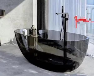 Luxury Black Clear Freestand Bathtub