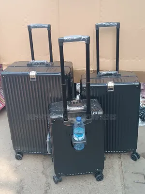 Set of Blackline Aluminium Luggage Boxes Wt Waterbottle Case