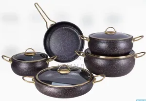 Press Aluminium Cookware Sets Granite Coating High Quality
