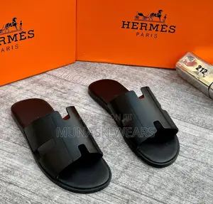 Original Leather Hermes Slipers