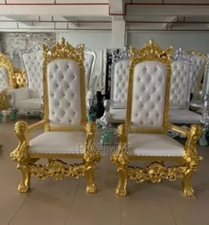 King and Queen Gold Royal Chair, Single