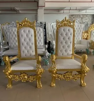 King and Queen Gold Royal Chair, Single