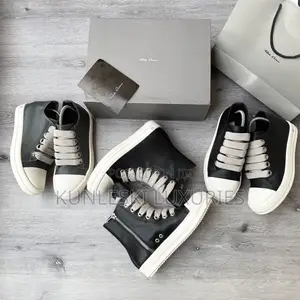 Rick Owen DRKSHDW Jumbo Lace High and Low Top Sneakers