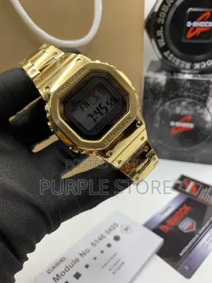 Gshock Digital Solid Wristwatch in Gold and Rosegold