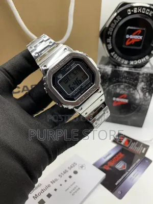 Gshock Digital Solid Silver and Black