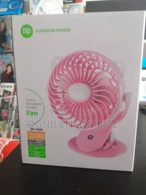 Dp Duration Power Desktop Rechargeable Portable Fan