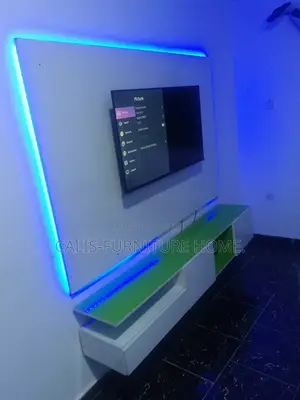 6ft X 6ft TV Console (White and Green)