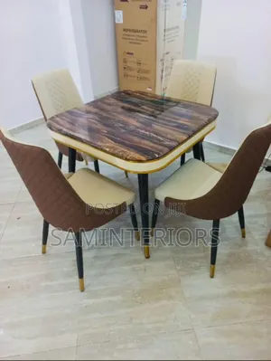 Original Marble Top Dining Set by 4