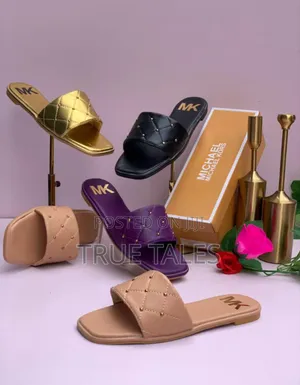 Michael Kors Bead Embellished Flat Slippers With Branded Box