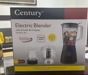 Century 3 in 1 Blender With Grinder Chopper (800W)