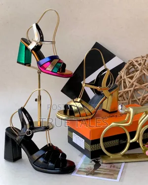 Elegant Criss Cross Block Heels Sandals Sizes 37 to 43