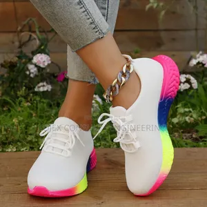 Rainbow Colour Sole Sneakers
