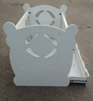 Imported White Beautiful Bed With Underneath Drawers