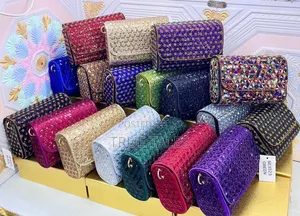 Fully Embellished Big and Roomy Envelope Clutch Purses