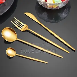 4pcs Gold Cutlery Set 