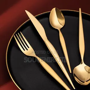 4pcs Gold Cutlery Set 