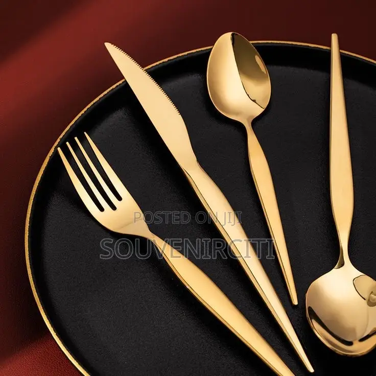 4pcs Gold Cutlery Set 