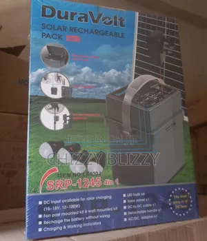 Duravolt 4in1 Solar Rechargeable Pack for Fans