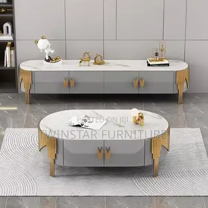 New Modern Marble Top Luxury Tv Stand Centre Table