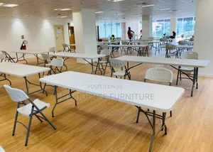 Thick Rubber Top Foldable Table With Metal Leg