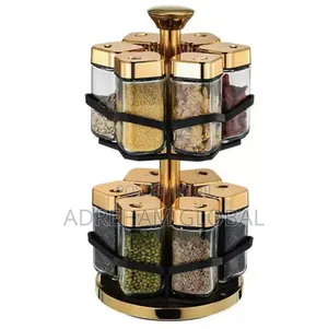 12 Bottles Of Kitchen Seasoning Bottles Household Glass