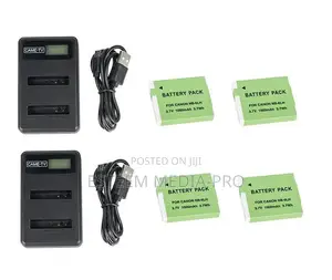 CAME-TV 4 PCS Headset Batteries With 2 Charger's