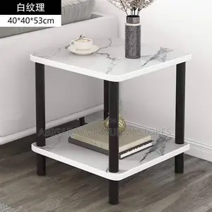Nordic Side Stool ( Faux Marble) White and Black
