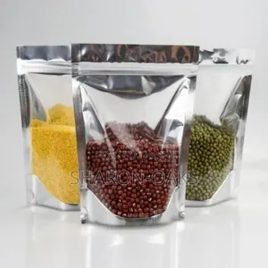 12x20cm Silver Transparent Pouch