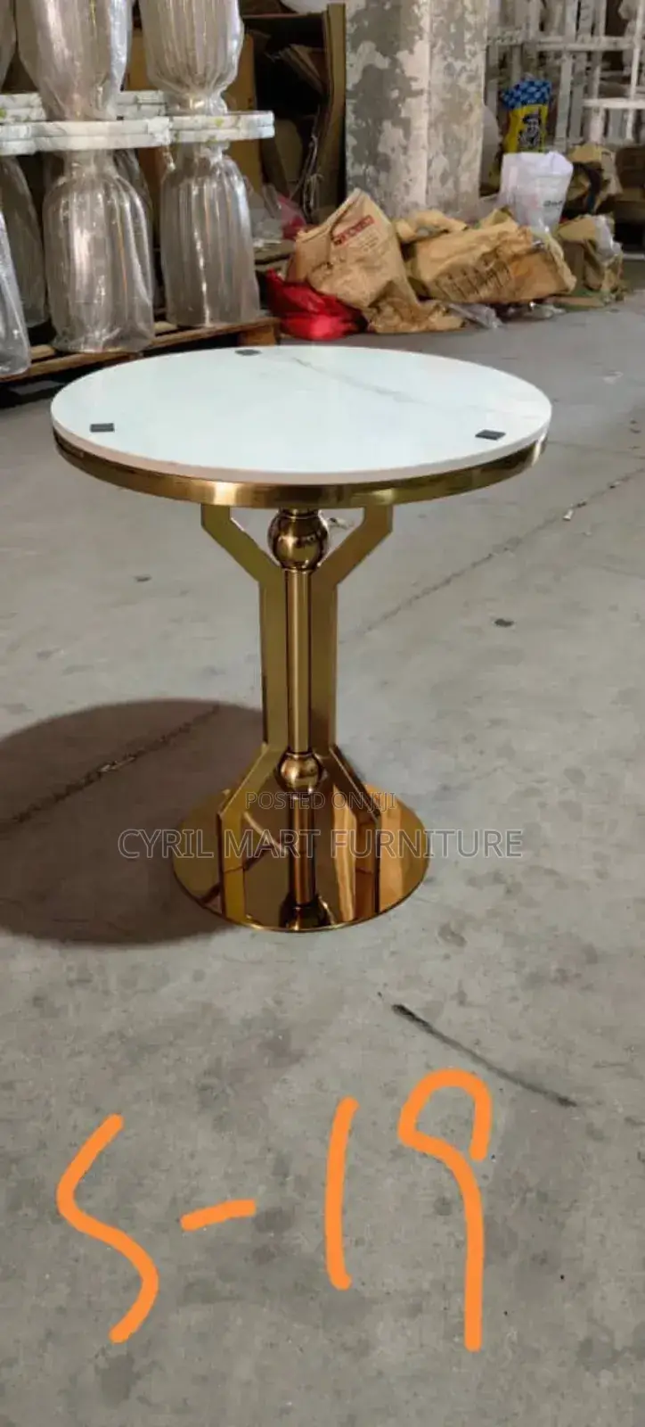 Gold Side Table Single