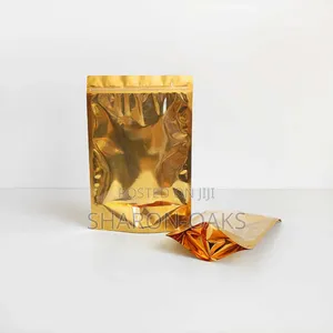 14x20cm Gold Transparent Front Pouch