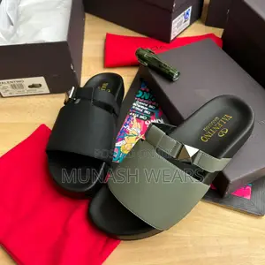 Valentino X Hermes Leather Slipers
