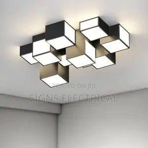 Creative Led Square Chandeliers Modern Atmospheric Ceiling