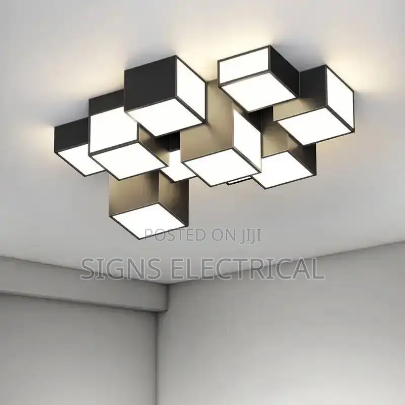 Creative Led Square Chandeliers Modern Atmospheric Ceiling