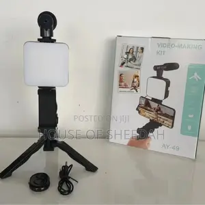Professional Microphone Live Broadcast Stand With Light