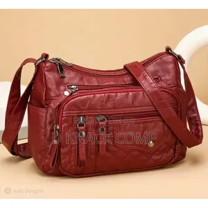 Elegant Multiple Zipper Soft Vegan Leather Women's Bag