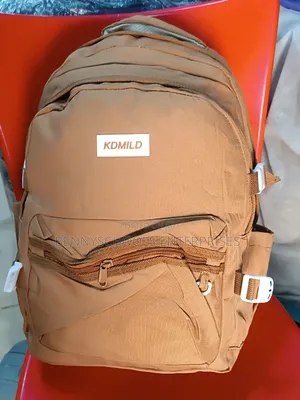 Brown Light Stock School Bag and Backpack
