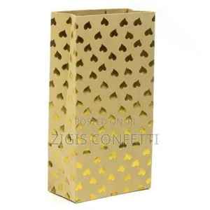 Custom Printed Kraft Paper Gift Bags (23*12cm) Pack of 10