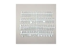 White Plastic Characters Letter Set for Letter Board