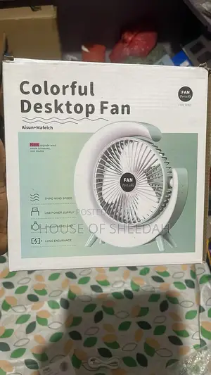 Color Marque Table Fan With Light for Dormitory Office Home