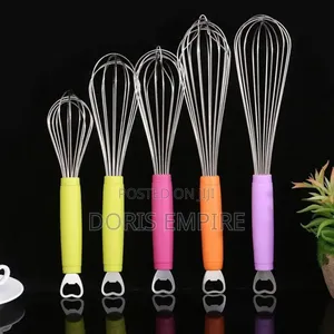 2in1 Kitchen Egg Whisk With Integrated Stainless Bottle.