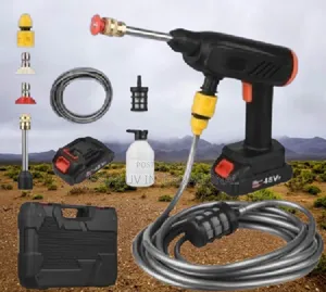 Cordless High Pressure Car Washer With 2 Batteries 48 Volts