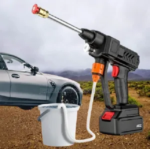 High Pressure Car Washer Rechargeable With 2 Batteries 48V
