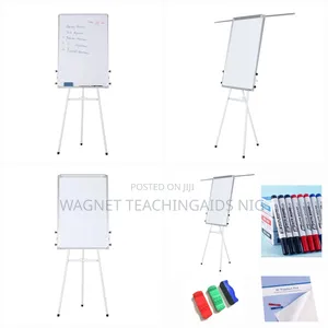 Tripod Leg Flipchart Board With Paper, Markers & Duster