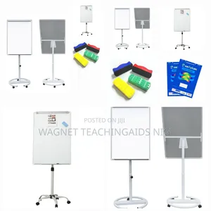 Round Leg Executive Flip Chart Board With Paper & Accessorie