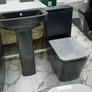 Black Square Executive Water Closet Toilet Wc