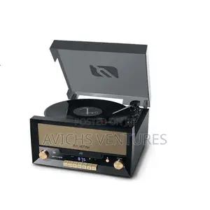 Muse Vintage Turntable Micro System Fm Radio Cd Player, Usb